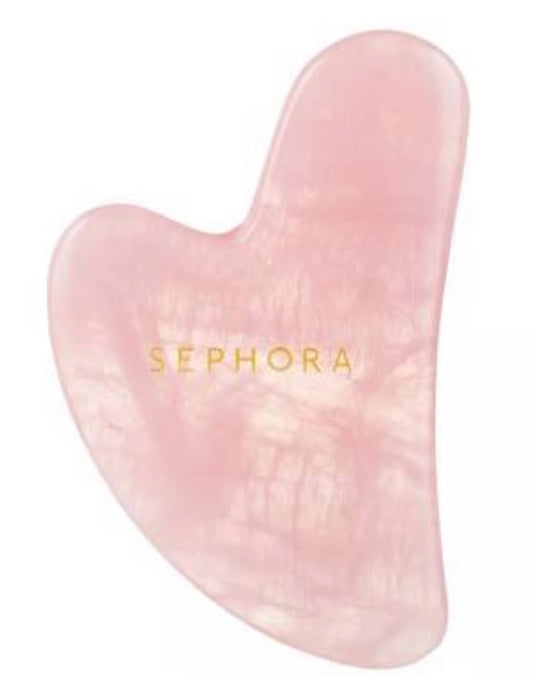 Rose Quartz Gua Sha Tool -Face and neck 1 piece