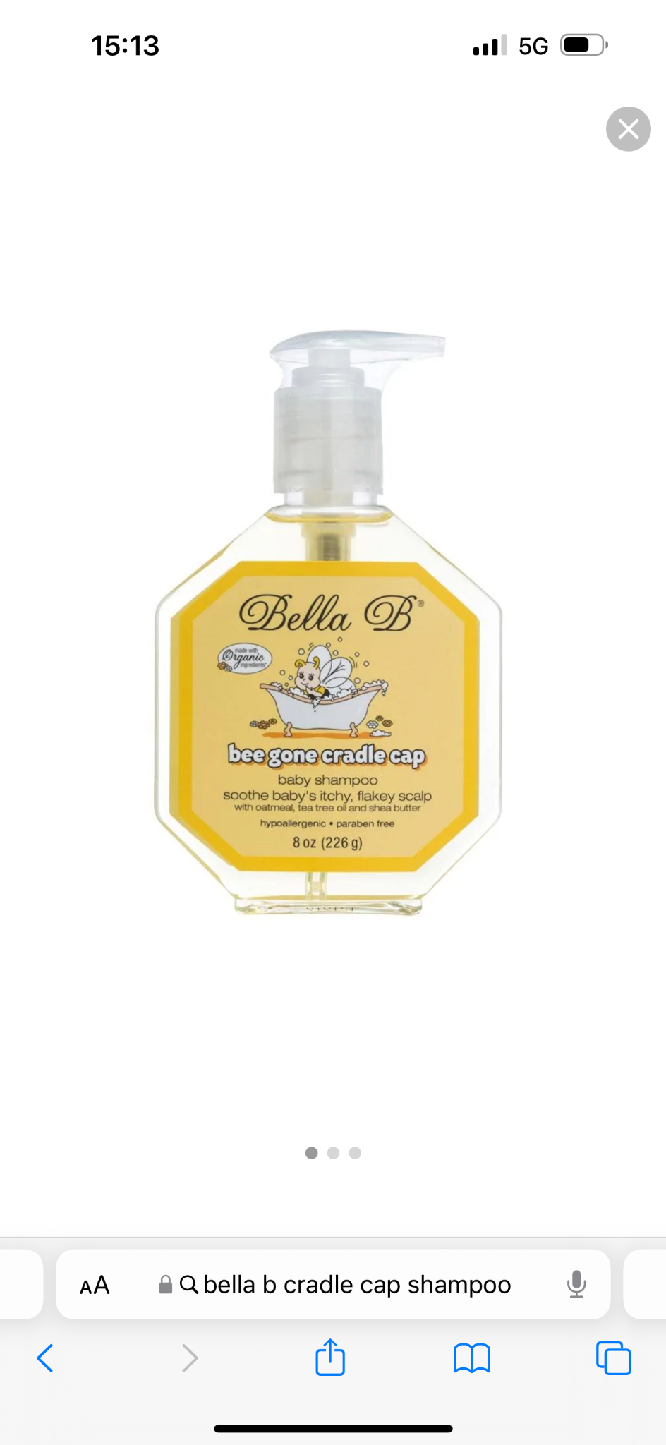 Bella B Bee Gone Cradle Cap Baby Shampoo – 8oz