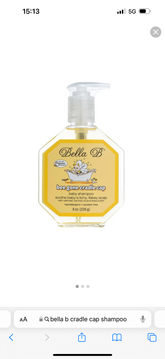 Bella B Bee Gone Cradle Cap Baby Shampoo – 8oz